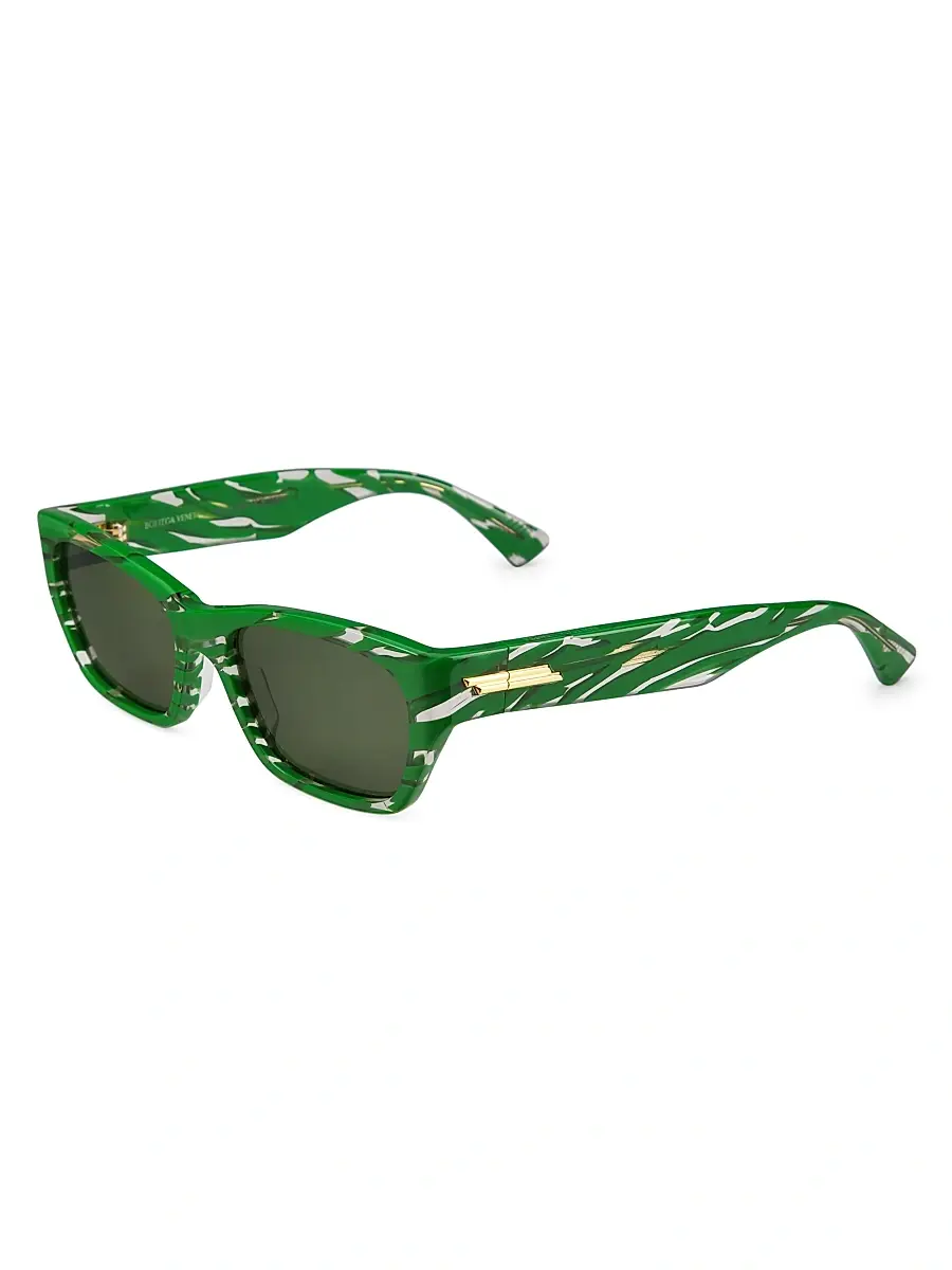 Bottega Veneta Men's Marbled Rectangular Sunglasses | Thumbnail 2 Bottega Veneta Men's Marbled Rectangular Sunglasses | Thumbnail 2