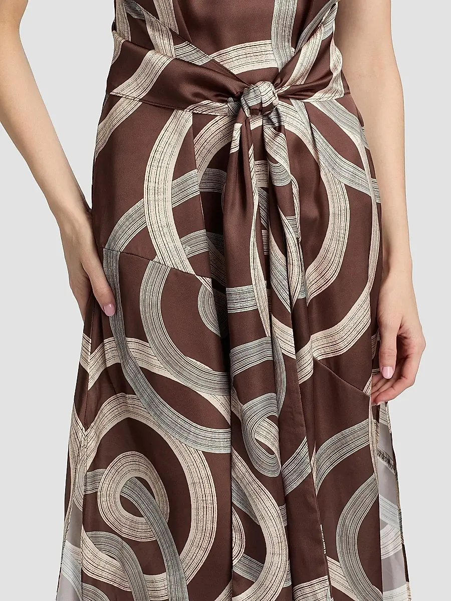 Misa Los Angeles Women's Lisa Printed Tie-Waist Halter Midi-Dress | Thumbnail 6 Misa Los Angeles Women's Lisa Printed Tie-Waist Halter Midi-Dress | Thumbnail 6
