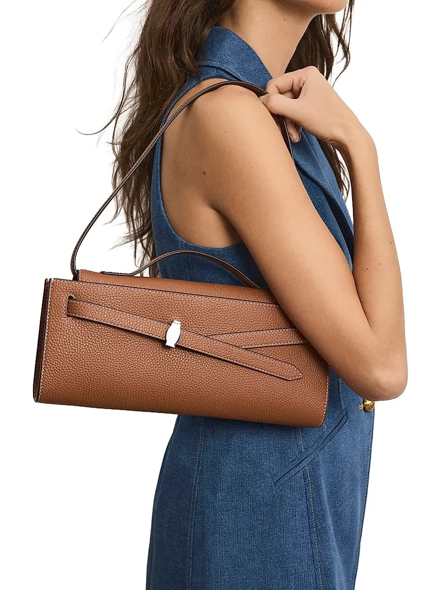 Veronica Beard Women's Dash Pebbled Leather Clutch | Thumbnail 2