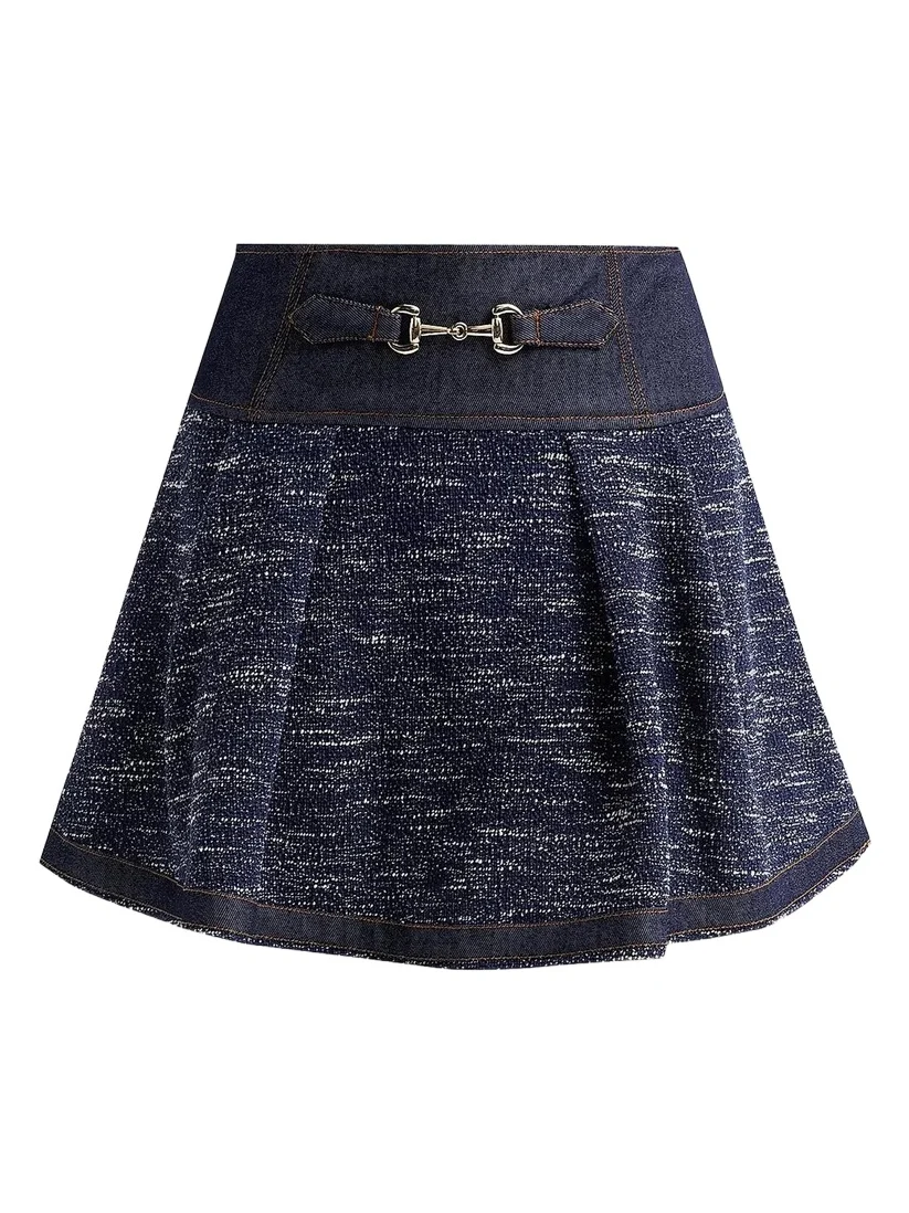 Women's Diana Denim-Tweed Mini Skirt