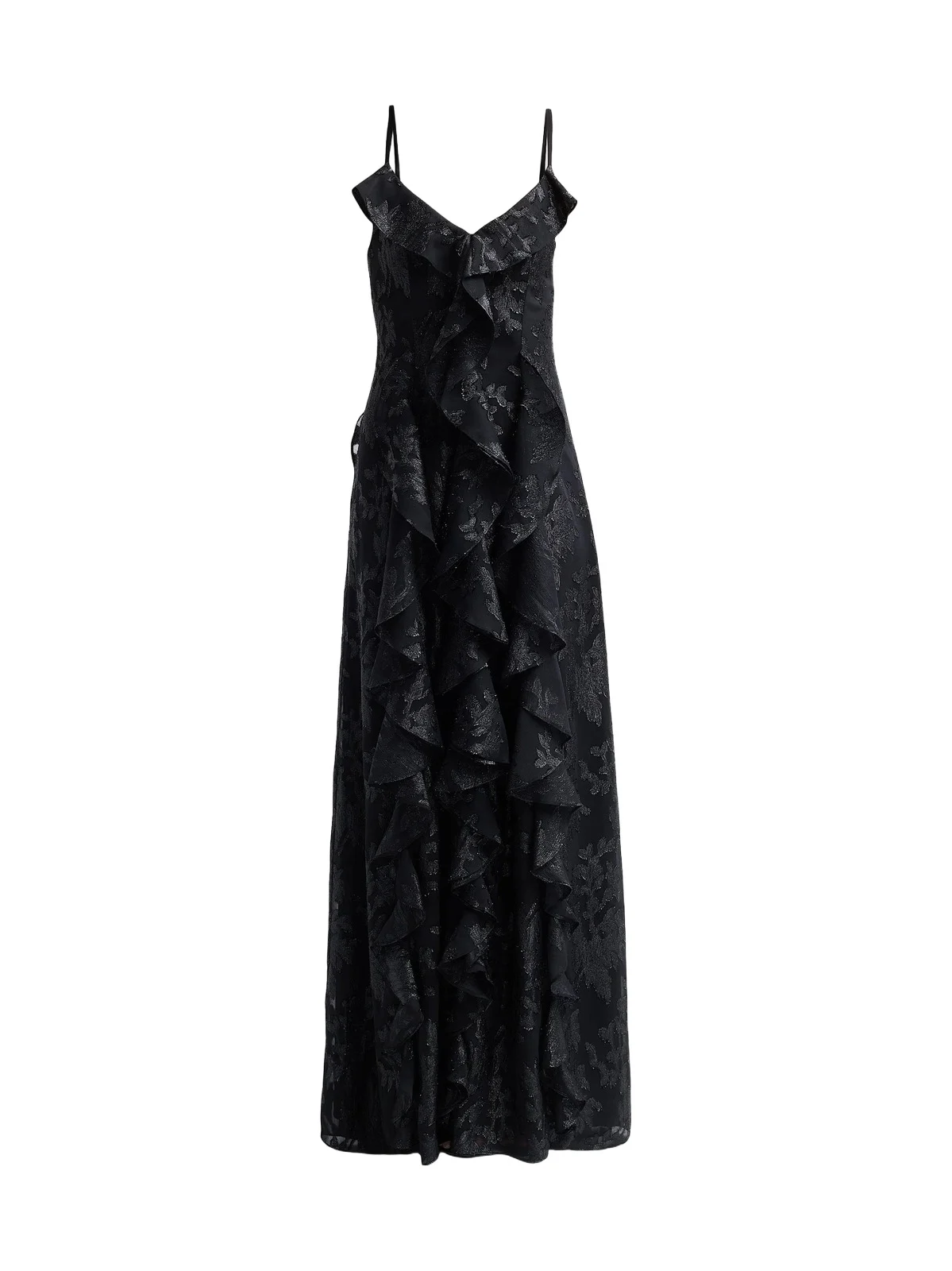 Ramy Brook Women's Penelope Flocked Ruffled Gown