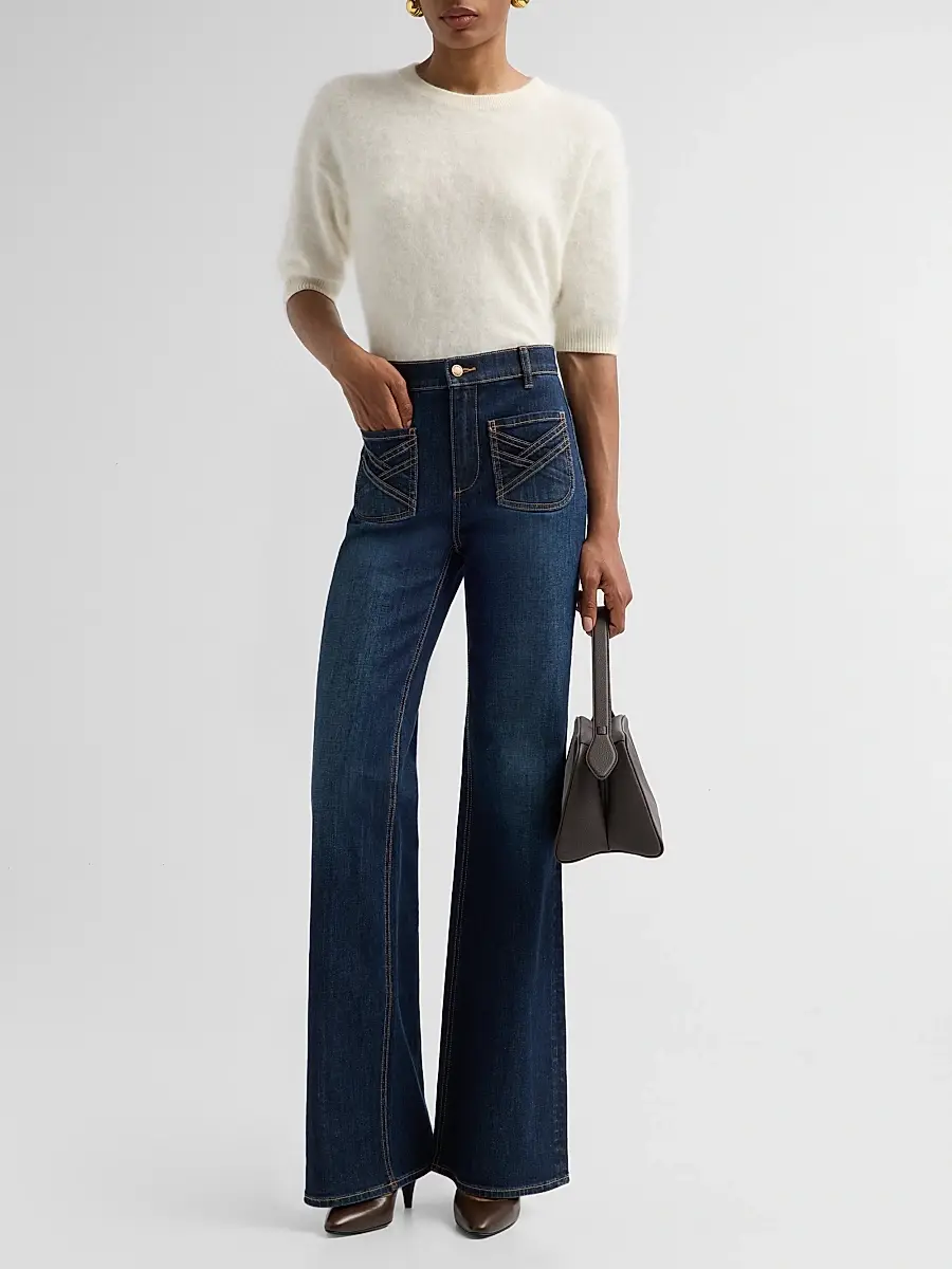 Ramy Brook Women's Heidi Dark Rinse Flare Jeans | Thumbnail 2 Ramy Brook Women's Heidi Dark Rinse Flare Jeans | Thumbnail 2