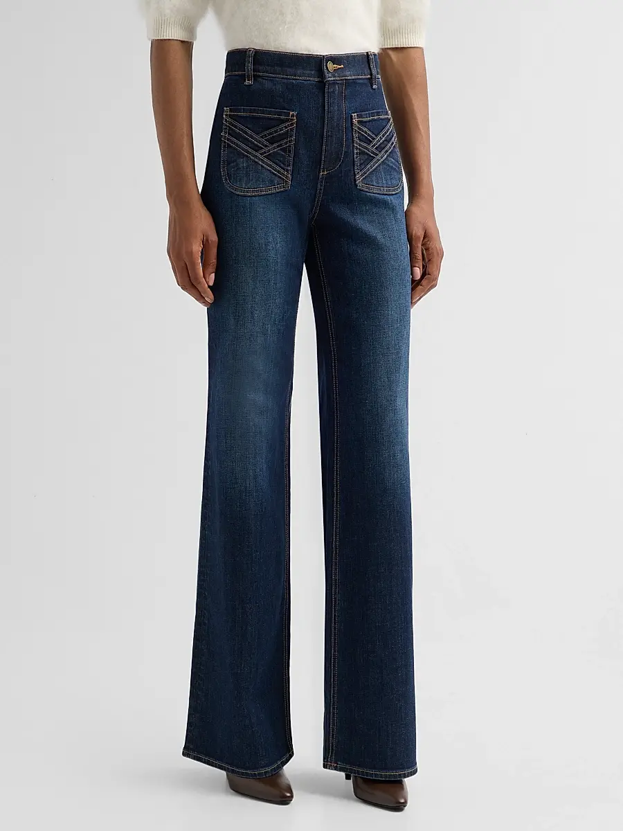 Ramy Brook Women's Heidi Dark Rinse Flare Jeans | Thumbnail 4 Ramy Brook Women's Heidi Dark Rinse Flare Jeans | Thumbnail 4