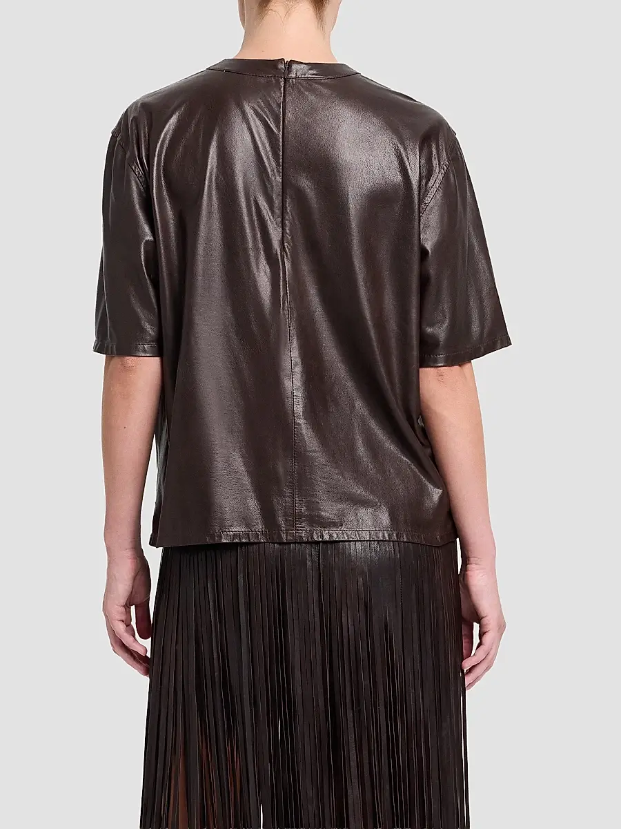 TWP Women's Oversized Leather T-Shirt | Thumbnail 3 TWP Women's Oversized Leather T-Shirt | Thumbnail 3