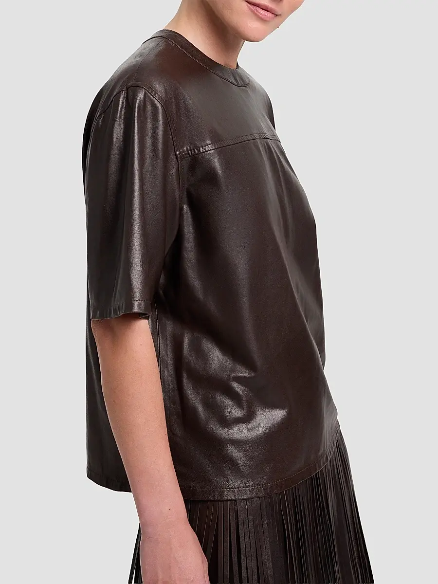 TWP Women's Oversized Leather T-Shirt | Thumbnail 5 TWP Women's Oversized Leather T-Shirt | Thumbnail 5
