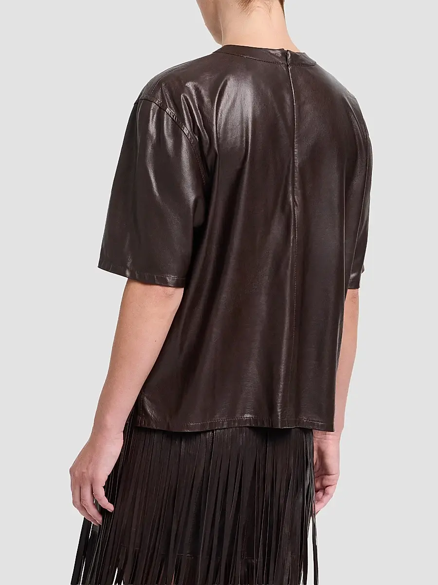 TWP Women's Oversized Leather T-Shirt | Thumbnail 6 TWP Women's Oversized Leather T-Shirt | Thumbnail 6