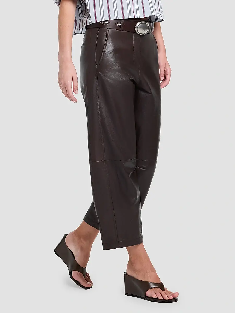 TWP Women's Leather Slouchy Boyfriend Trousers | Thumbnail 5 TWP Women's Leather Slouchy Boyfriend Trousers | Thumbnail 5