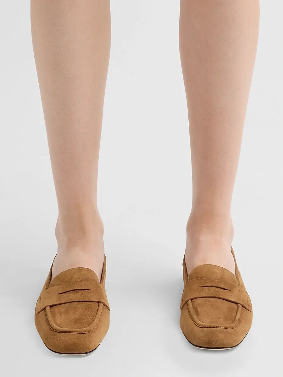 Stuart Weitzman Women's Bryant Elasticized-Back Suede Loafers | Thumbnail 2 Stuart Weitzman Women's Bryant Elasticized-Back Suede Loafers | Thumbnail 2