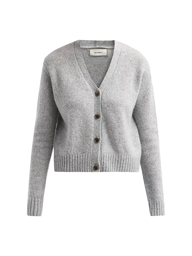 Lisa Yang Women's Marionette Cashmere-Silk Regular-Fit Cardigan - Cloudy | Image 1 Lisa Yang Women's Marionette Cashmere-Silk Regular-Fit Cardigan - Cloudy | Image 1