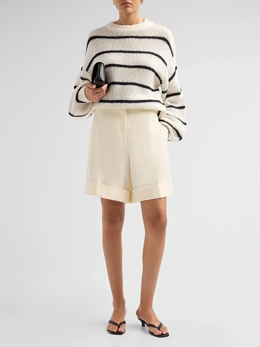 Lisa Yang Women's Sabelle Striped Cashmere-Silk Sweater | Thumbnail 2 Lisa Yang Women's Sabelle Striped Cashmere-Silk Sweater | Thumbnail 2