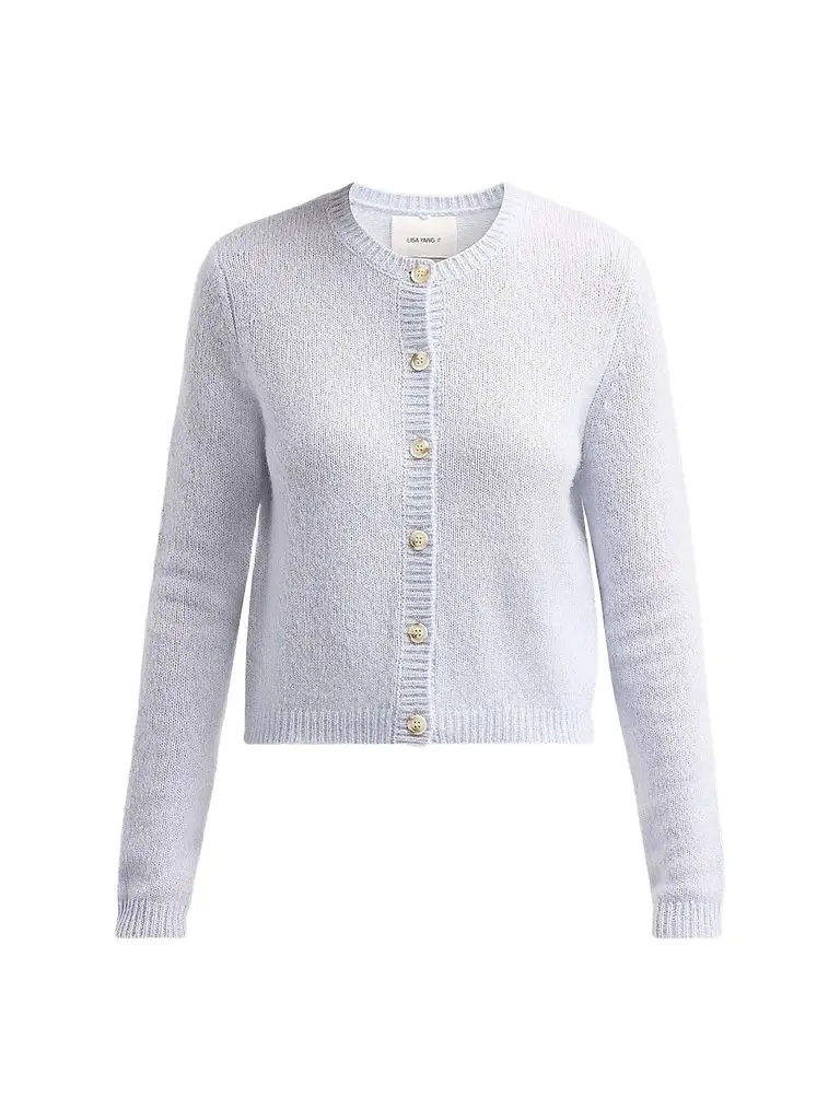 Lisa Yang Women's Cashmere-Silk Cardigan - Sea Breeze | Image 1 Lisa Yang Women's Cashmere-Silk Cardigan - Sea Breeze | Image 1