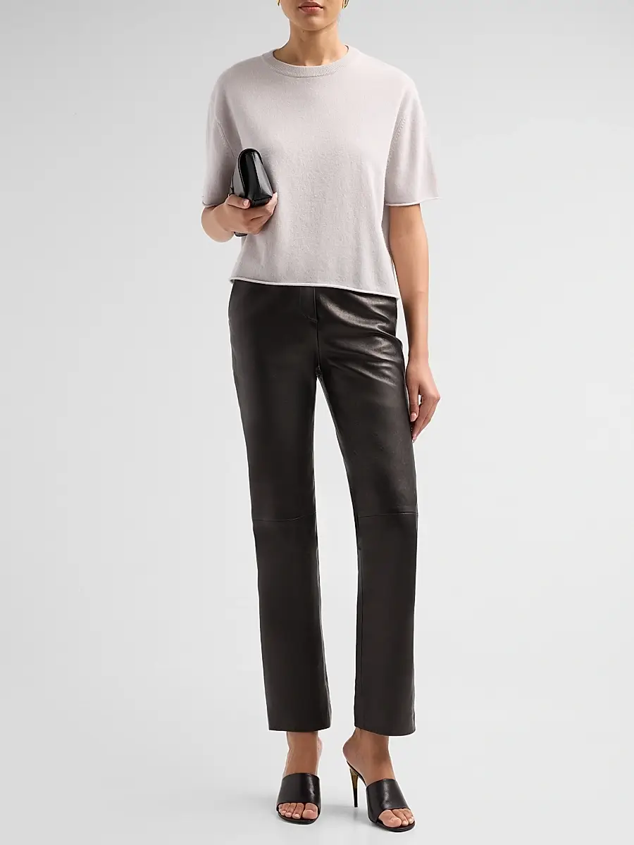 Lisa Yang Women's Cila Cashmere Crewneck T-Shirt | Thumbnail 2 Lisa Yang Women's Cila Cashmere Crewneck T-Shirt | Thumbnail 2