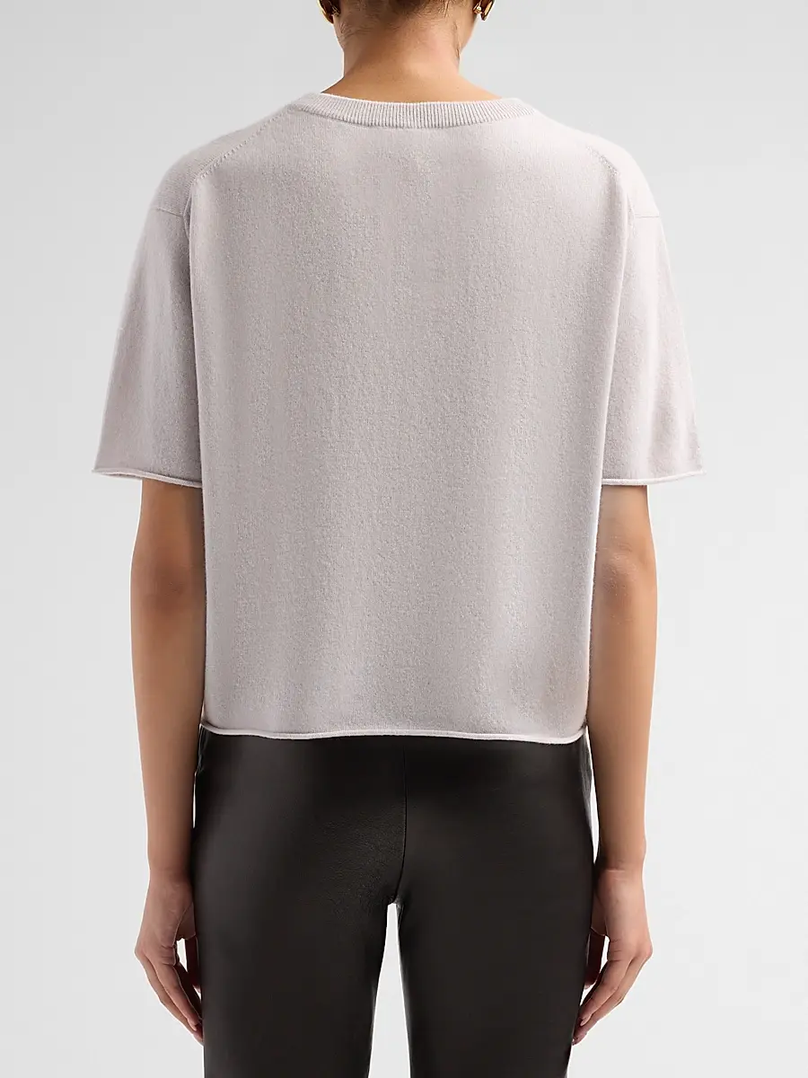 Lisa Yang Women's Cila Cashmere Crewneck T-Shirt | Thumbnail 3 Lisa Yang Women's Cila Cashmere Crewneck T-Shirt | Thumbnail 3