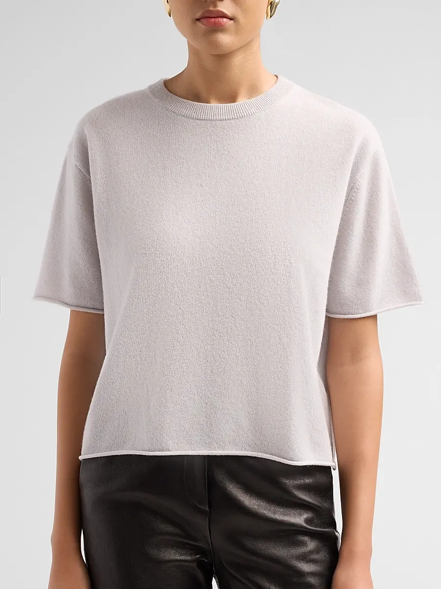 Lisa Yang Women's Cila Cashmere Crewneck T-Shirt | Thumbnail 5 Lisa Yang Women's Cila Cashmere Crewneck T-Shirt | Thumbnail 5