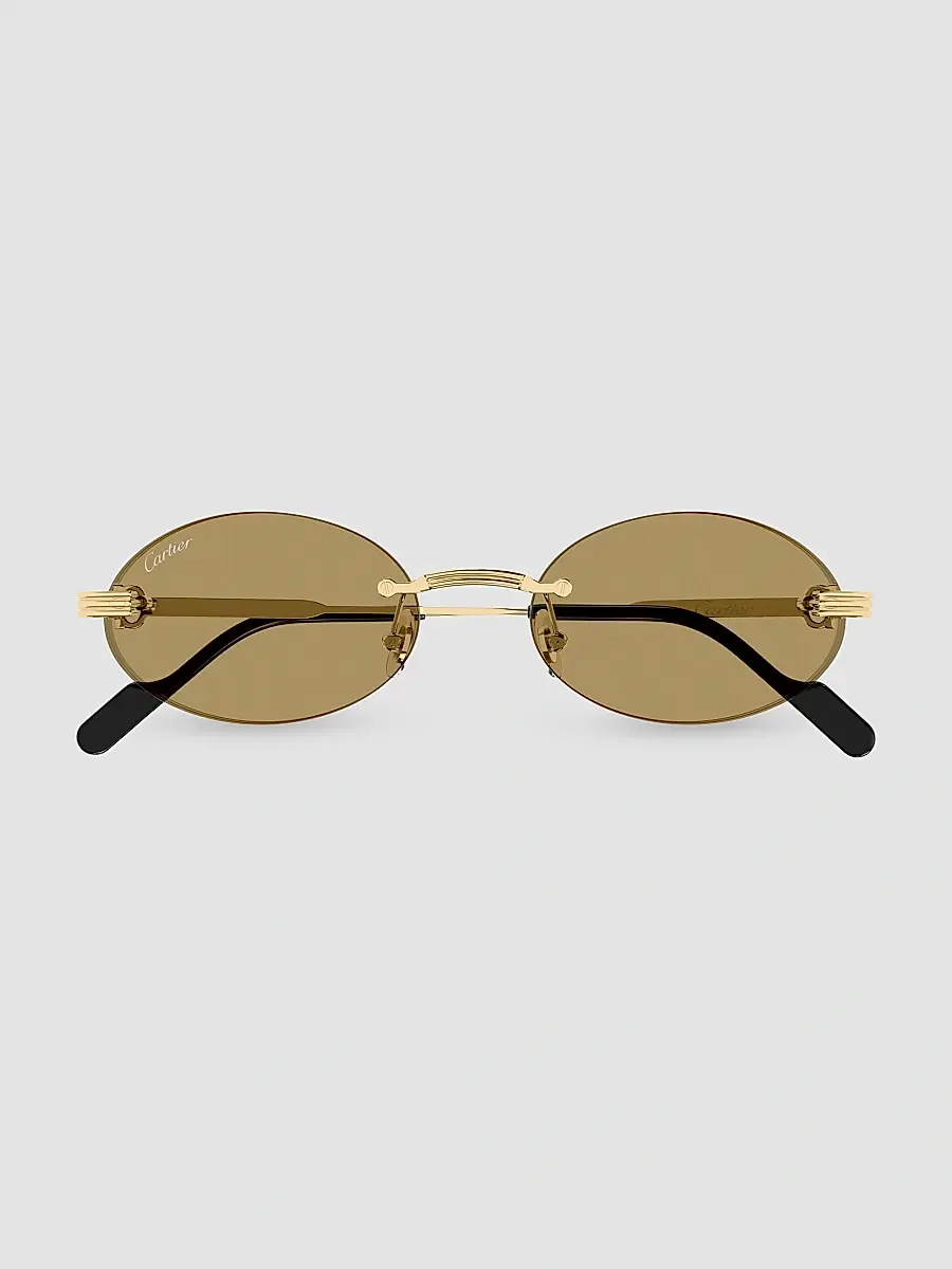 Cartier Men's Première de 53MM Rimless Oval Sunglasses | Thumbnail 2 Cartier Men's Première de 53MM Rimless Oval Sunglasses | Thumbnail 2