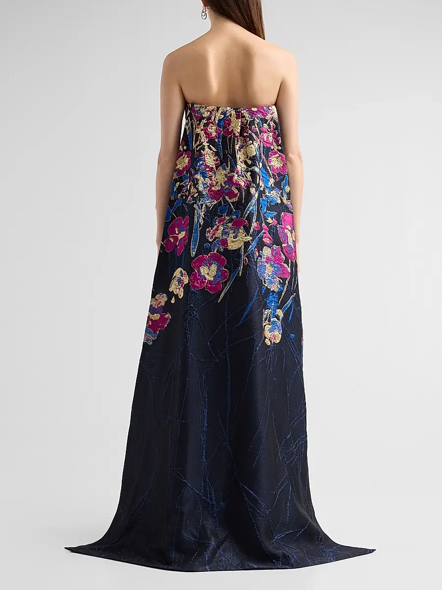 Amsale Women's Strapless Column Gown | Thumbnail 3 Amsale Women's Strapless Column Gown | Thumbnail 3