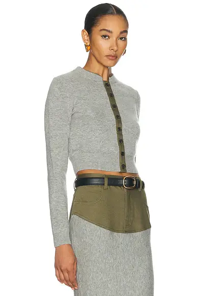 Self-Portrait Contrast Placket Cardigan | Thumbnail 2 Self-Portrait Contrast Placket Cardigan | Thumbnail 2