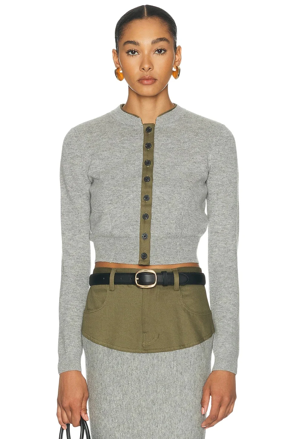 Contrast Placket Cardigan Contrast Placket Cardigan