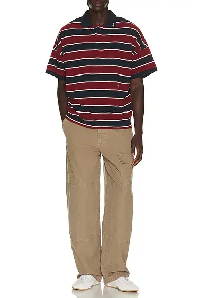 Rhude Fontaine Striped Short Sleeve Polo Shirt | Thumbnail 3 Rhude Fontaine Striped Short Sleeve Polo Shirt | Thumbnail 3