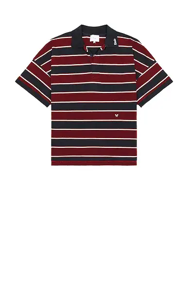 Rhude Fontaine Striped Short Sleeve Polo Shirt | Thumbnail 4 Rhude Fontaine Striped Short Sleeve Polo Shirt | Thumbnail 4