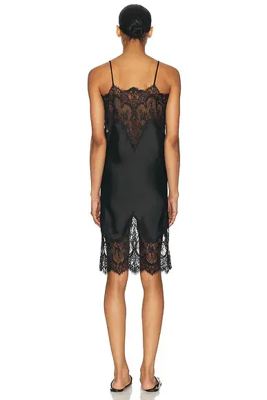 Norma Kamali Bias Slip Dress With Lace | Thumbnail 3