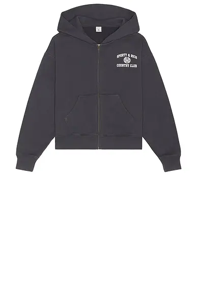 Sporty & Rich Varsity Crest Zip Hoodie | Thumbnail 4 Sporty & Rich Varsity Crest Zip Hoodie | Thumbnail 4