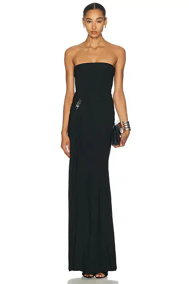 Grace Ling Relic Charms Strapless Maxi Dress | Image 1 Grace Ling Relic Charms Strapless Maxi Dress | Image 1