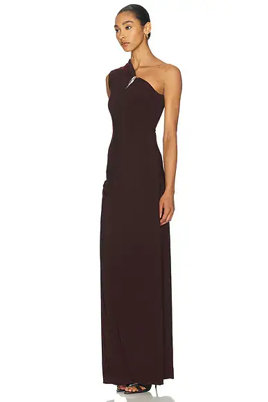 Grace Ling Claw One Shoulder Maxi Dress | Thumbnail 3