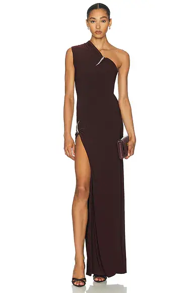 Grace Ling Claw One Shoulder Maxi Dress | Image 1 Grace Ling Claw One Shoulder Maxi Dress | Image 1