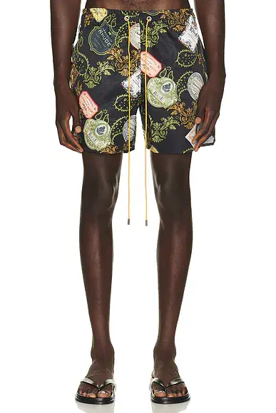 Rhude Vin Bandana Print Swim Shorts | Image 1 Rhude Vin Bandana Print Swim Shorts | Image 1