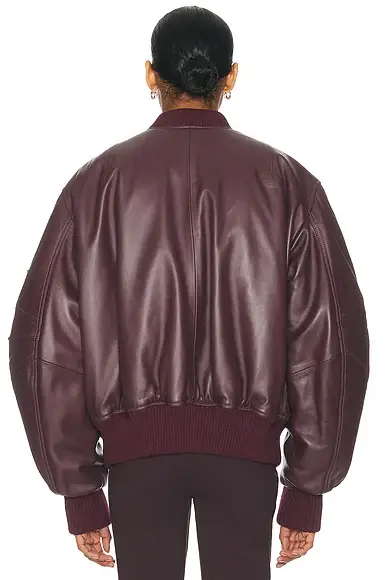 The Attico Leather Bomber Jacket | Thumbnail 3 The Attico Leather Bomber Jacket | Thumbnail 3
