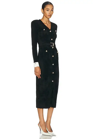 Self-Portrait Chenille Knit Midi Dress | Thumbnail 2 Self-Portrait Chenille Knit Midi Dress | Thumbnail 2