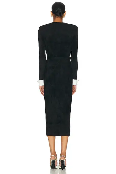 Self-Portrait Chenille Knit Midi Dress | Thumbnail 3 Self-Portrait Chenille Knit Midi Dress | Thumbnail 3
