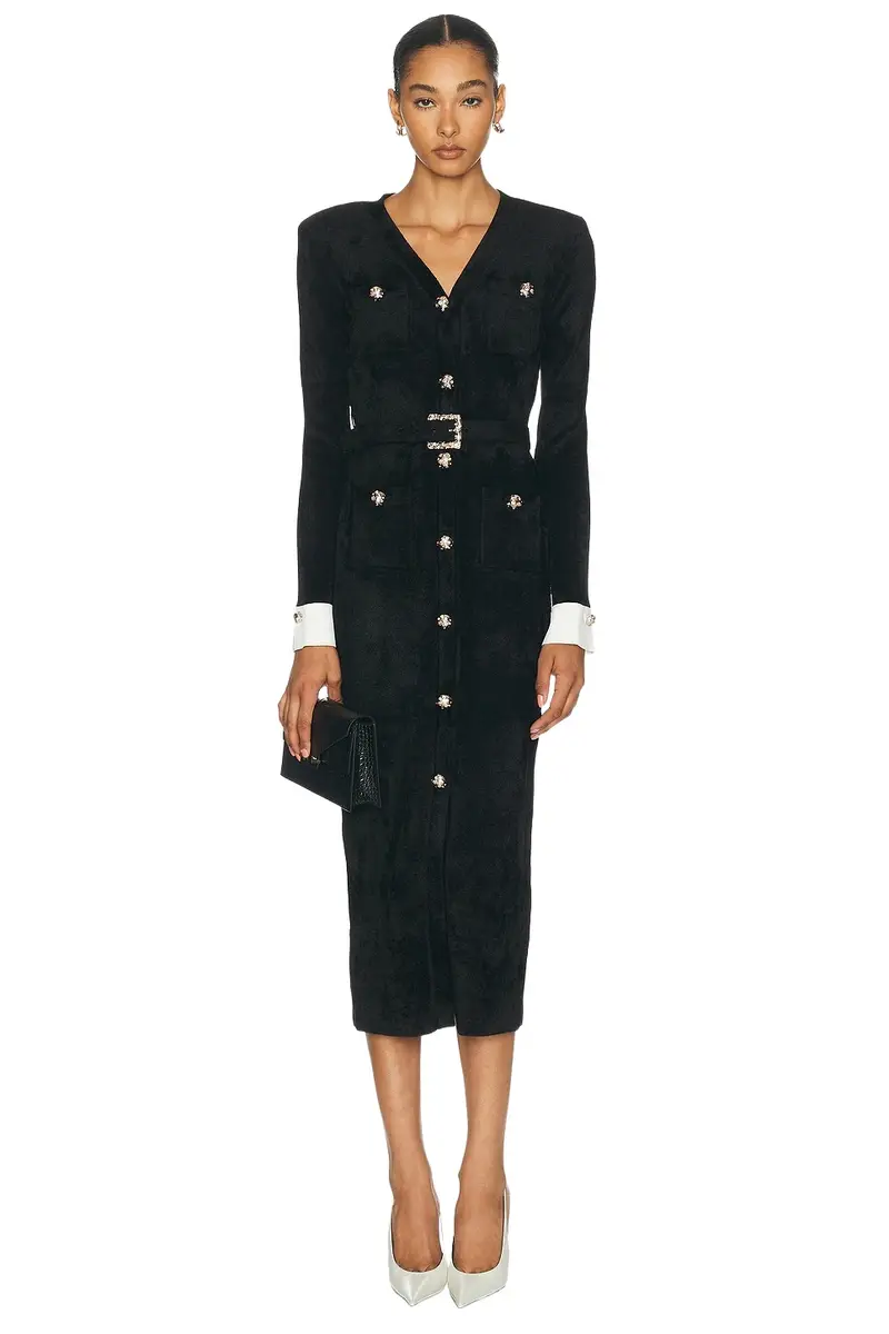 Chenille Knit Midi Dress