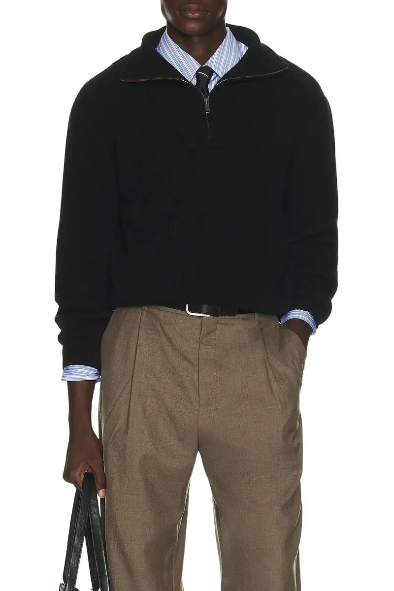 Saint Laurent Zip Neck Sweater