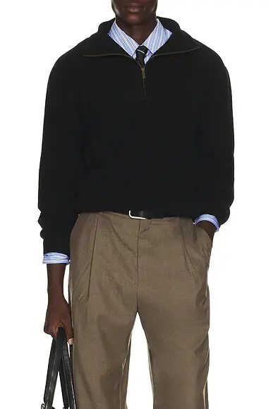 Saint Laurent Zip Neck Sweater | Image 1 Saint Laurent Zip Neck Sweater | Image 1