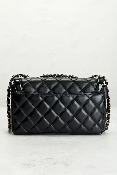Chanel Chanel Lambskin Patent Calfskin Small Hold The Line Flap Bag | Thumbnail 3 Chanel Chanel Lambskin Patent Calfskin Small Hold The Line Flap Bag | Thumbnail 3