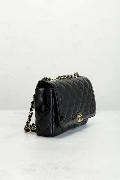 Chanel Chanel Lambskin Patent Calfskin Small Hold The Line Flap Bag | Thumbnail 4 Chanel Chanel Lambskin Patent Calfskin Small Hold The Line Flap Bag | Thumbnail 4