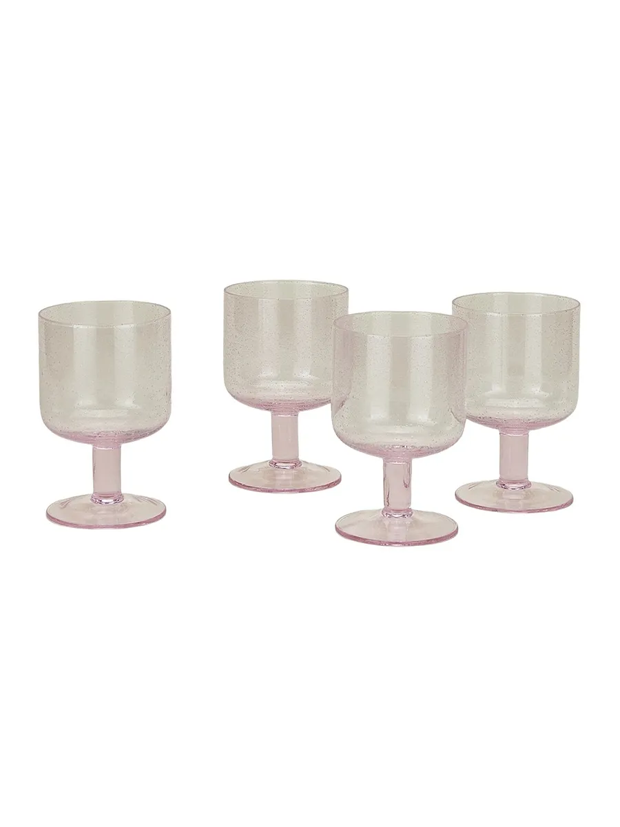 Simple Seeded Glassware Set Of 4 Simple Seeded Glassware Set Of 4