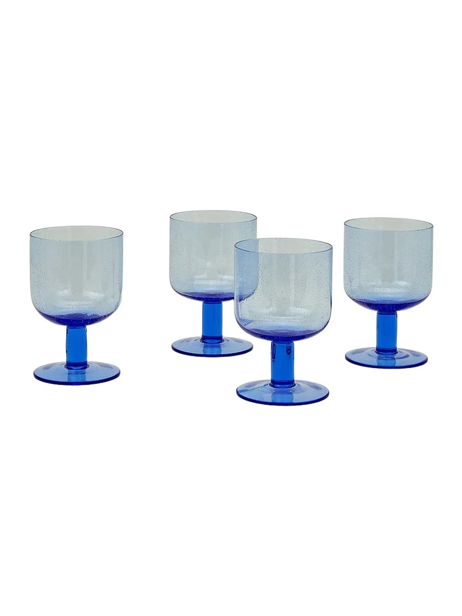 HAWKINS NEW YORK Simple Seeded Glassware Set Of 4