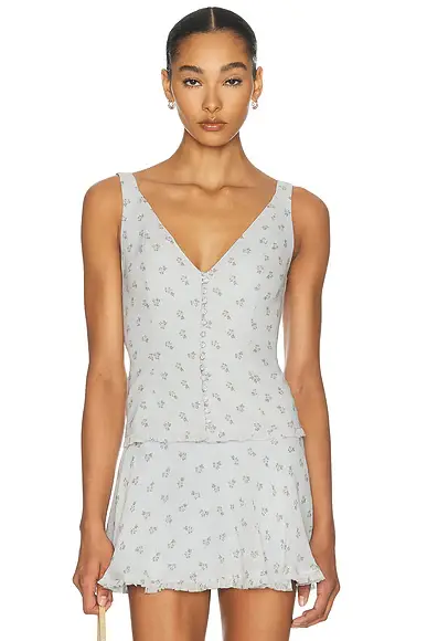Mirror Palais Blueberry Buttercream Vest Top | Image 1 Mirror Palais Blueberry Buttercream Vest Top | Image 1