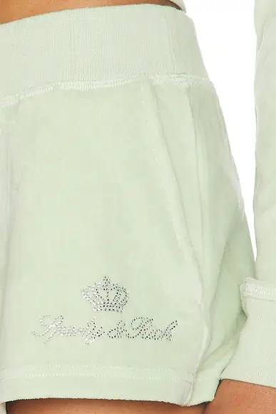 Sporty & Rich x Juicy Couture Script Velour Short | Thumbnail 6 Sporty & Rich x Juicy Couture Script Velour Short | Thumbnail 6