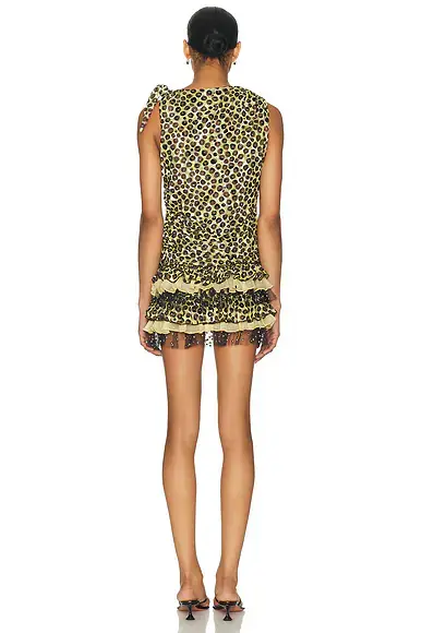 SIEDRÉS Floriana Velvet Mini Dress with Ruffled Hem | Thumbnail 4 SIEDRÉS Floriana Velvet Mini Dress with Ruffled Hem | Thumbnail 4