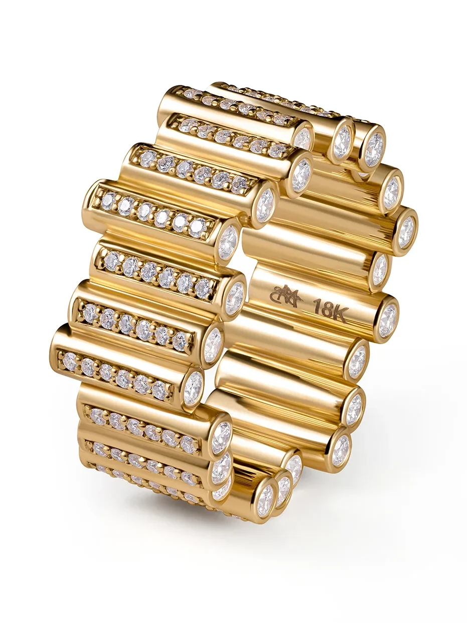 Diamond Cylinder Ring