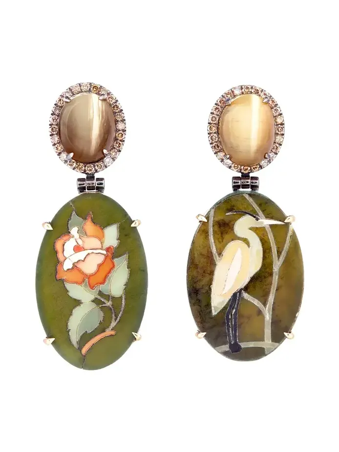 Flora & Fauna Micromosaic Earrings