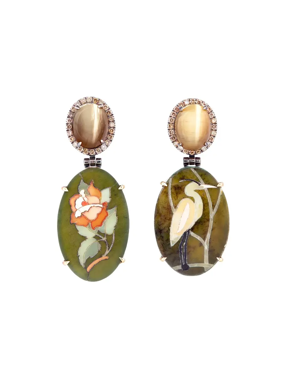 GuitaM Flora & Fauna Micromosaic Earrings | Image 1 GuitaM Flora & Fauna Micromosaic Earrings | Image 1
