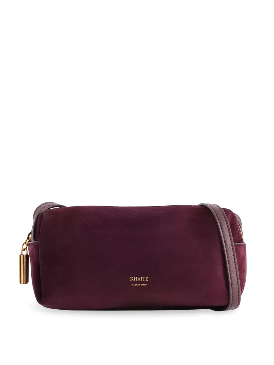 Khaite Suede Mini Kye Crossbody Bag | Image 1 Khaite Suede Mini Kye Crossbody Bag | Image 1