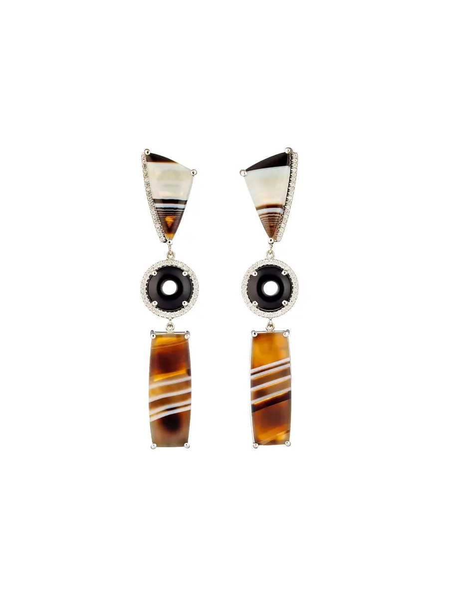 GuitaM Tuxedo Agate Earrings | Image 1 GuitaM Tuxedo Agate Earrings | Image 1