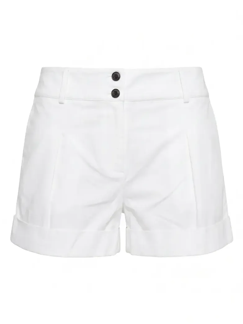 Whit Cuffed Cotton Shorts Whit Cuffed Cotton Shorts