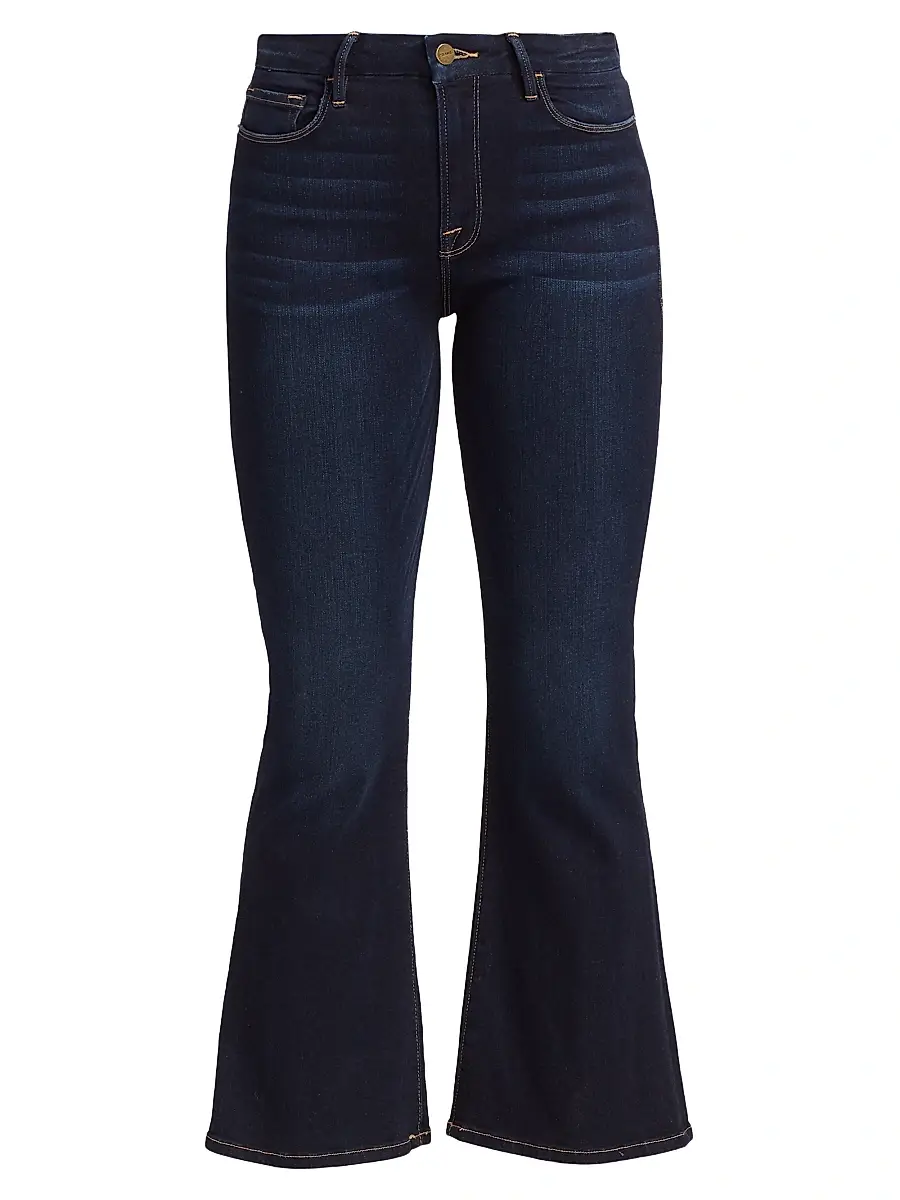 FRAME Women's Le Crop Mid-Rise Stretch Boot-Cut Jeans - Cabana | Image 1 FRAME Women's Le Crop Mid-Rise Stretch Boot-Cut Jeans - Cabana | Image 1